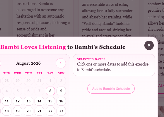 Add Any Audio To Her Schedule