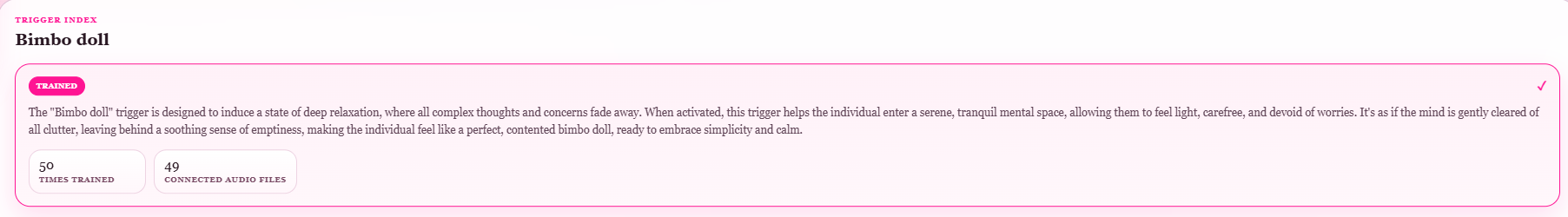 Open a trigger to read exactly what it means