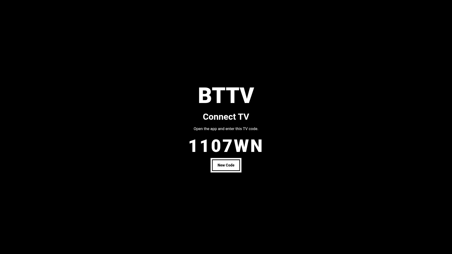 Bambi Trainer TV pairing code screen